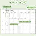 Personalized Custom Leather Goal Planner for Weekly and Monthly Planning